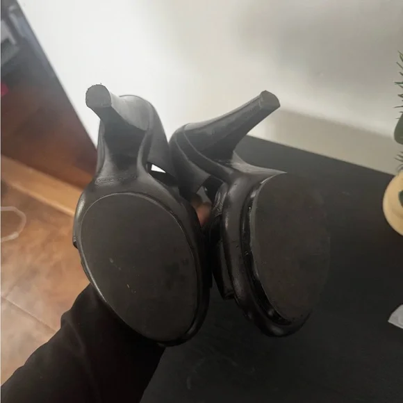 Coach Black Leather Heeled Shoes - Picture 4 of 5
